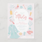 Wellness-Center Geburtstagsfeier Postkarte (Vorderseite)