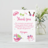 Wellness-Center Geburtstagsparty Danke Karte (Stehend Vorderseite)