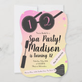 Wellness-Center Geburtstagsparty Girls Sleepover Einladung (Vorderseite)