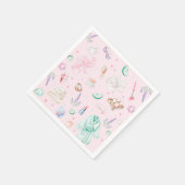 Wellness-Center Geburtstagsparty Pink Serviette (Ecke)