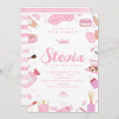 Wellness-Center Geburtstagsparty Redaktiontable Ei Einladung (Vorne/Hinten)