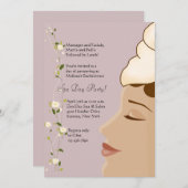 Wellness-Center Genuss 2 Junggeselinnen-Abschied E Einladung (Vorne/Hinten)