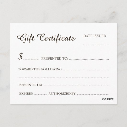 Wellness-Center Geschenkgutschein Postkartengröße Postkarte (Rückseite)