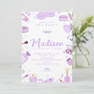 Wellness-Center Girl Birthday Party Editable Einla Einladung