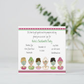 Wellness-Center Girls Einladung (Stehend Vorderseite)