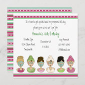 Wellness-Center Girls Einladung (Vorne/Hinten)