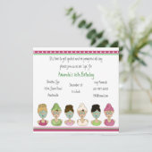 Wellness-Center Girls Einladung (Stehend Vorderseite)
