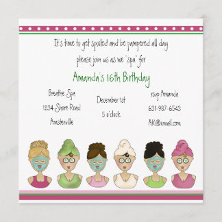 Wellness-Center Girls Einladung