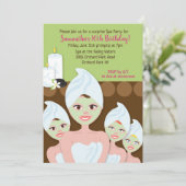 Wellness-Center Girls Einladung Geburtstag, jedes (Stehend Vorderseite)