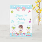 Wellness-Center Girls Pamper Geburtstagsparty Karte (Gelbe Blume)