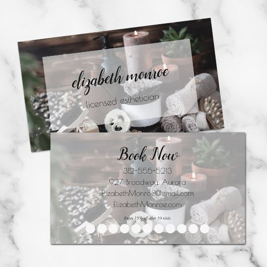 Wellness-Center Handgeschriebene Script Calligraph Visitenkarte