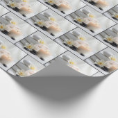 Wellness-Center Handtücher und Magnolienblüten Geschenkpapier (Ecke)