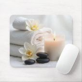Wellness-Center Handtücher und Magnolienblüten Mousepad (Mit Mouse)