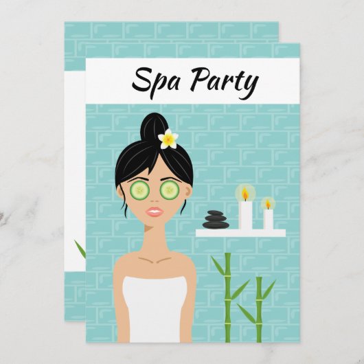 Wellness-Center Illustration Wellness-Center Day B Einladung (Vorne/Hinten)