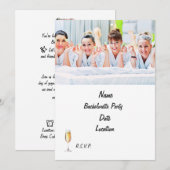 Wellness-Center Junggeselinnen-Abschied Einladung  (Vorne/Hinten)