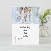 Wellness-Center Junggeselinnen-Abschied Einladung  (Stehend Vorderseite)