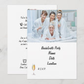 Wellness-Center Junggeselinnen-Abschied Einladung  (Vorne/Hinten)