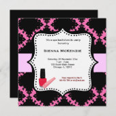 Wellness-Center Junggeselinnen-Abschied Einladung (Vorne/Hinten)