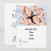 Wellness-Center Junggeselinnen-Abschied Einladung  (Vorne/Hinten)