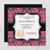 Wellness-Center Junggeselinnen-Abschied Einladung (Vorne/Hinten)