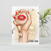 Wellness-Center Junggeselinnen-Abschied Einladung (Stehend Vorderseite)