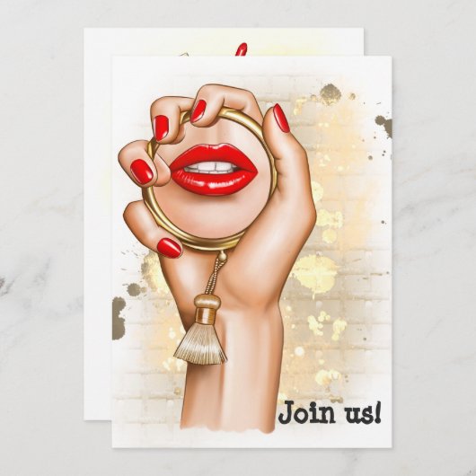 Wellness-Center Junggeselinnen-Abschied Einladung (Vorne/Hinten)