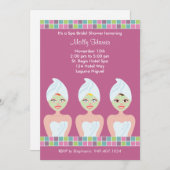 Wellness-Center-Junggeselinnen-Abschieds-Einladung Einladung (Vorne/Hinten)