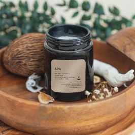 Wellness-Center Kraft Papierzutaten Produktkennzei Quadratischer Aufkleber