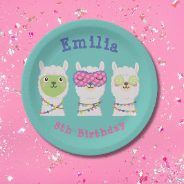 Wellness-Center Lama Party, Lamapjama Pappteller