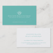 Wellness-Center Lotus Logo Rückzug Visitenkarte (Vorne/Hinten)