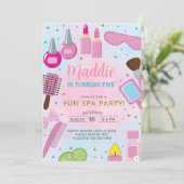 WELLNESS-CENTER Mädchen Geburtstagsfeier einladen, Einladung (Stehend Vorderseite)