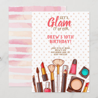 Wellness-Center-Make-upgeburtstags-Party Einladung