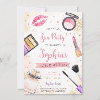 Wellness-Center Makeup Geburtstagsparty Einladung