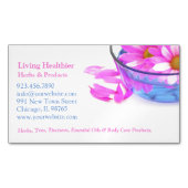 Wellness-Center Massage Blume Magnetische Visitenkarte (Vorderseite)