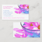 Wellness-Center Massage Blume Visitenkarte (Vorne/Hinten)