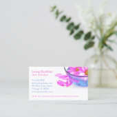 Wellness-Center Massage Blume Visitenkarte (Stehend Vorderseite)