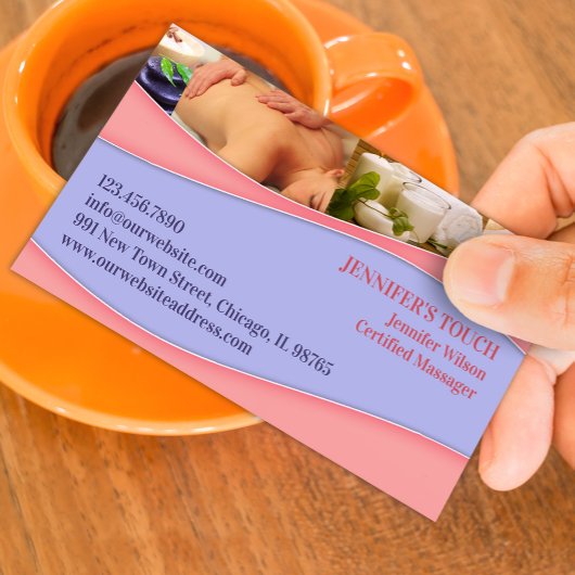 Wellness-Center-Massage-Geschäfts-Karte Visitenkarte