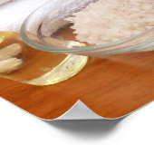 Wellness-Center/Massage/Pediküre Salonszene Schwar Poster (Ecke)