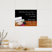 Wellness-Center/Massage/Pediküre Salonszene Schwar Poster (Küche)