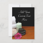 Wellness-Center/Massage/Pediküre Salonszene Schwar RSVP Karte (Rückseite)