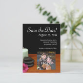 Wellness-Center/Massage/Pediküre Salonszene Schwar Save The Date (Stehend Vorderseite)