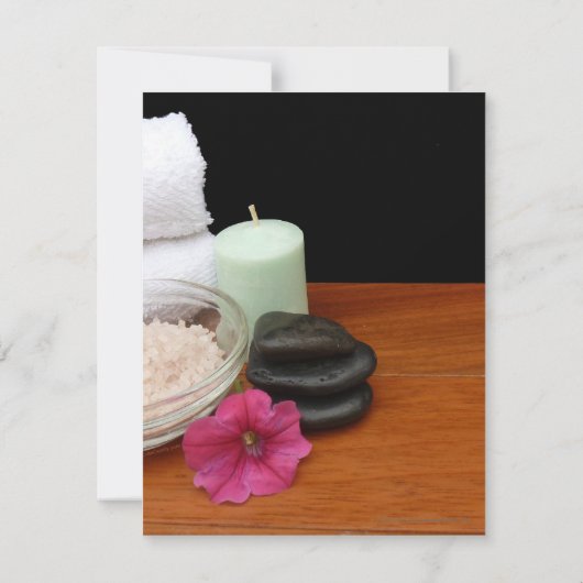 Wellness-Center/Massage/Pediküre Salonszene Schwar Save The Date (Rückseite)