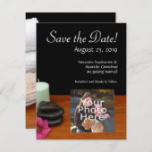 Wellness-Center/Massage/Pediküre Salonszene Schwar Save The Date (Vorne/Hinten)