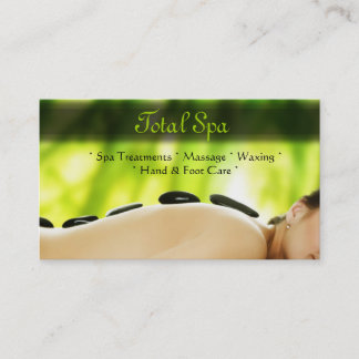 Wellness-Center Massage Salon Business Card Grüne  Terminkarte