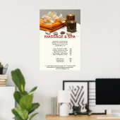 Wellness-Center Massage Schönheitssalon Candle Pos Poster (Heimbüro)