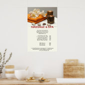 Wellness-Center Massage Schönheitssalon Candle Pos Poster (Küche)