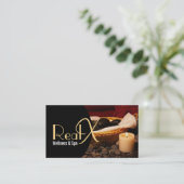 Wellness-Center Massage Therapist Klinik Wellness Visitenkarte (Stehend Vorderseite)