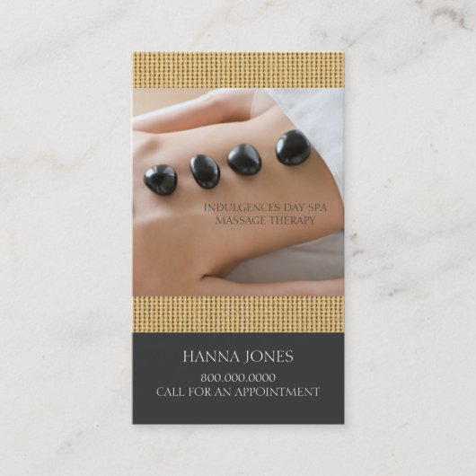 Wellness-Center | Massage Therapy Business Card Visitenkarte (Vorderseite)