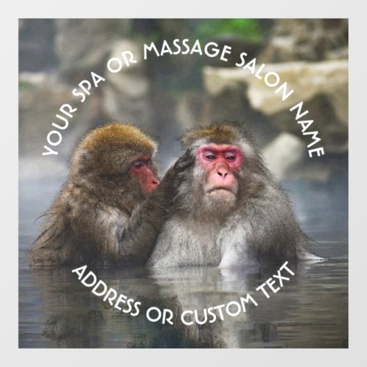 Wellness-Center Massage Therapy Salon Relax Whirlp Fensteraufkleber (Blatt)