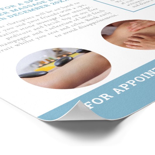 Wellness-Center Massage Wellness-Center Therapie F Poster (Ecke)